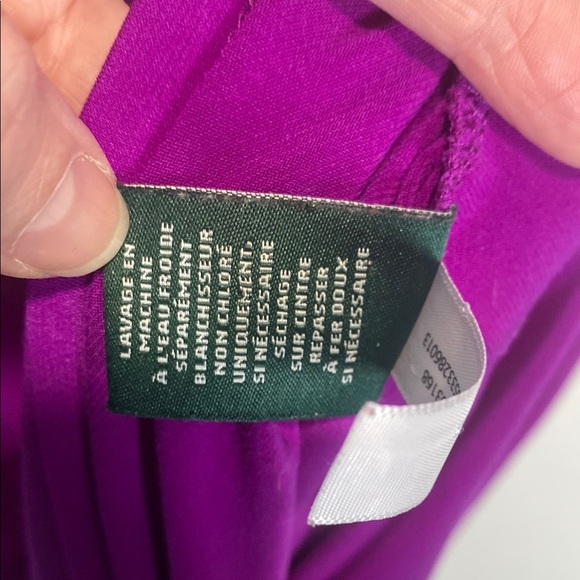 Ralph Lauren Purple Sheath Dress with Cowl Neck - Picture 8 of 8